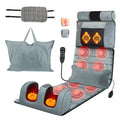 Full Body Electric Massage Mat Heating Vibration Massage Pad Cushion Back Massage Mattress Chair Pad With Neck Foot Massage Head Pillow And Cloth Lumbar Pillow Timer Anti-Slip Bottom Earplugs